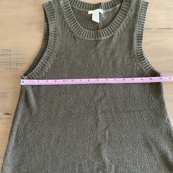 H&M Forrest green Knit sleeveless tank top tunic womens size small - Picture 5 of 7